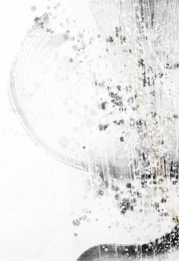 Japon kaligrafi ve beyaz renk spreyinin dokusu