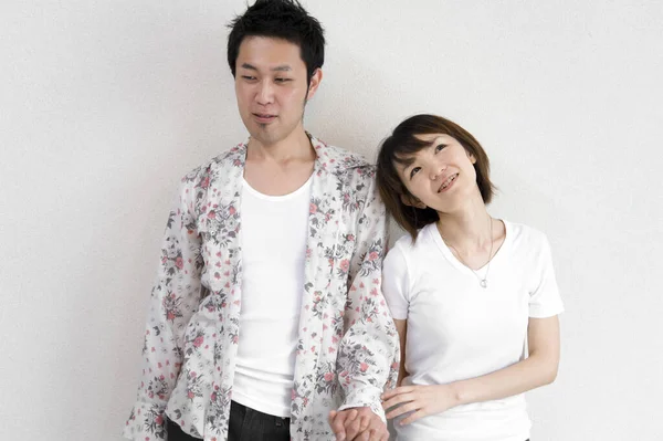Portrait Sourire Asiatique Jeune Couple — Photo