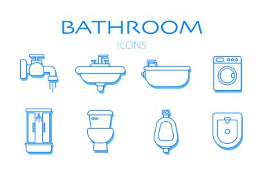 Tesisat ve banyo sitesi için simgeler