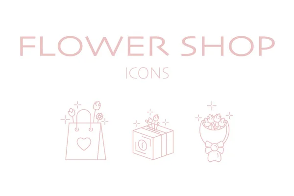 Çiçekçi sitesi için sevimli simgeler