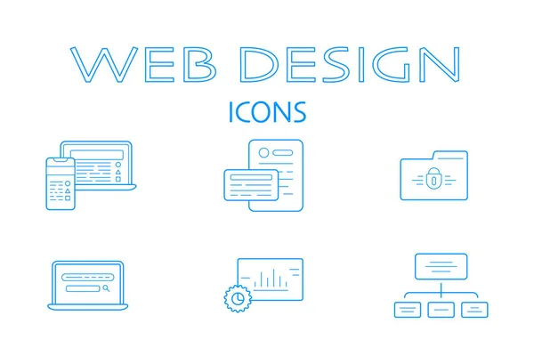 Web tasarımı ve sitelerinin geliştirilmesi için simge kümesi