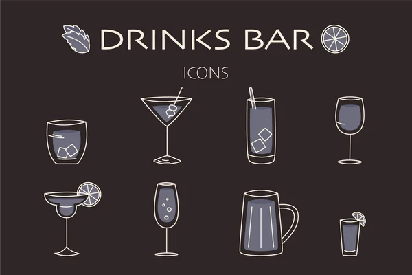 İçki çubuğu simgeleri ayarlandı