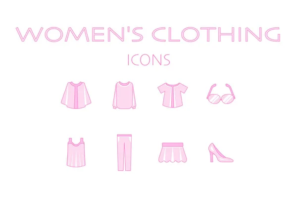 Mağaza için kadın giyimi simgeleri