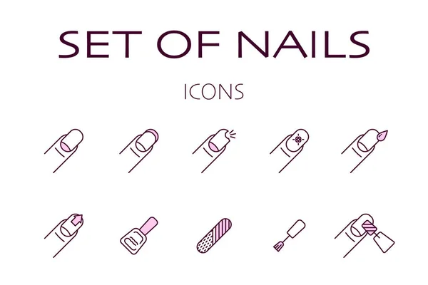 Manikür salonu için ikonlar.