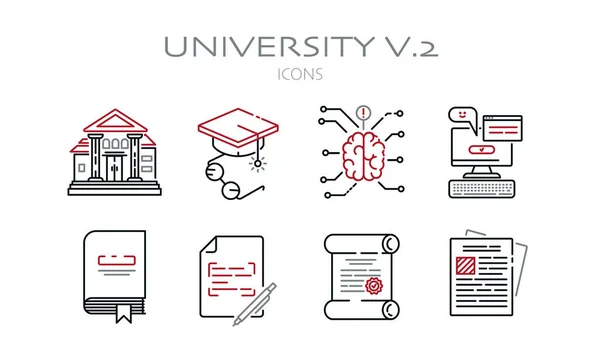 Üniversite ve eğitim v2 için simge kümesi