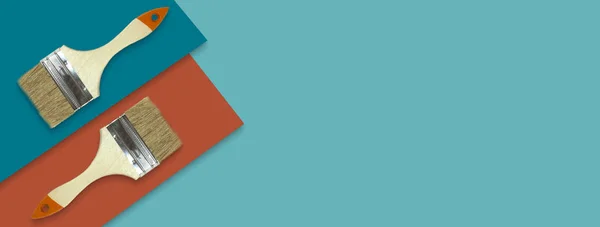 Renkli arka planlar üzerine iç mimari çalışmalar için fırçalar.