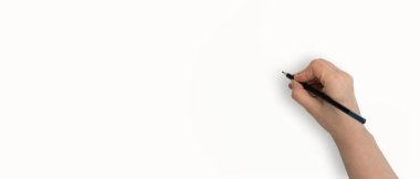 Kadın eli beyaz arkaplana yazacak