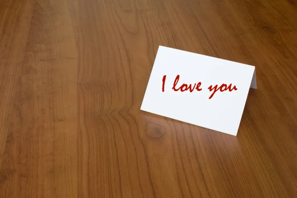 Składany Papier Słowami Kocham Cię — Zdjęcie stockowe