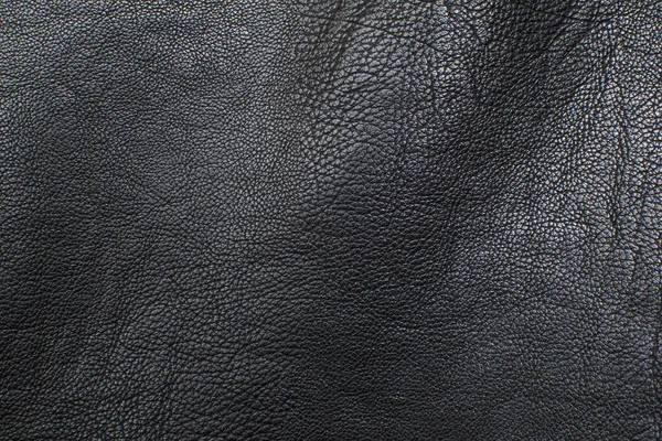 Soft Black Leather Texture Closeup — Stock Photo, Image