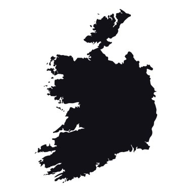 High detailed Ireland vector map.