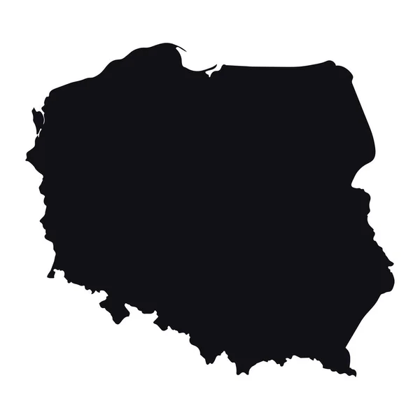 High detailed vector map - Poland — ストックベクタ