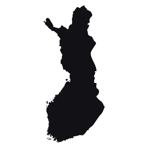 상세 한 벡터 지도 - 핀란드 — 스톡 벡터
