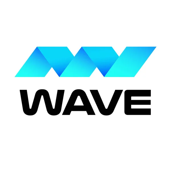 Digital transformation. Logo design. Blue wave. vector