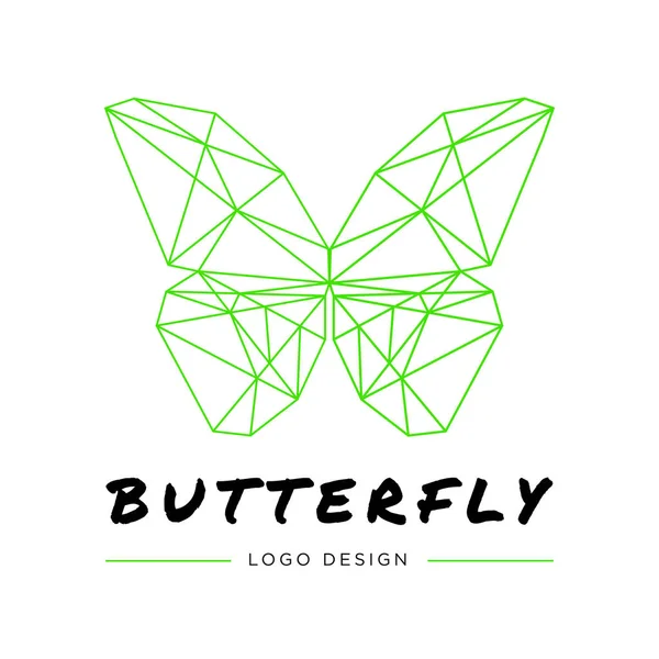 Digital transformation. Logo design. Polygonal color butterfly. vector