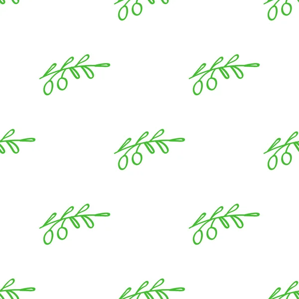 Seamless pattern. Color hand drawn olives. Vector — 图库矢量图片