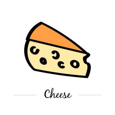 Cheese. Isolated on white. Vector