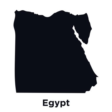 Beyaz vektörle izole edilmiş Afrika haritası.