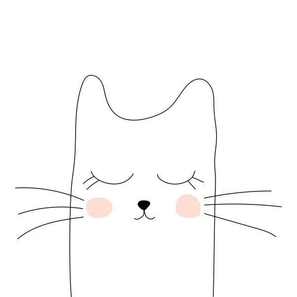 กแมวน แมวน อยท ดในสไตล วาดด วยม การวาดเส นเล เวกเตอร — ภาพเวกเตอร์สต็อก