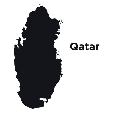 Yüksek detaylı vektör haritası - Katar