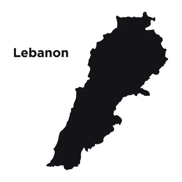 Wysoka Szczegółowa Mapa Wektora Liban — Wektor stockowy