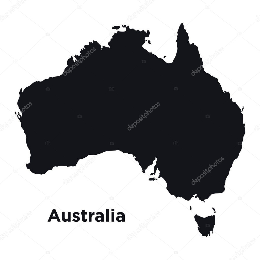 High detailed vector map - Australia