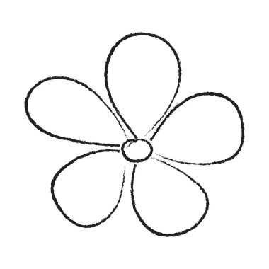 Bahar çiçeği. El çizimi karalama elementi. - vektör