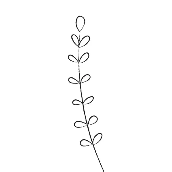 Весняна Квітка Ручний Мальований Каракулевий Елемент Вектор — стоковий вектор