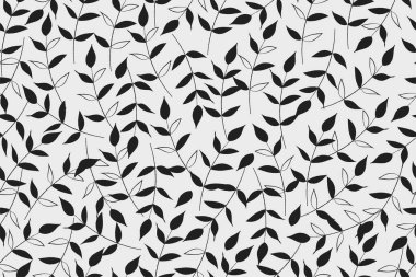 Elle çizilmiş çiçeksiz desen. - Resim.