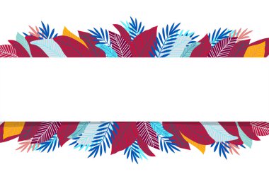 Tropik yeşillik. Çiçek tasarımı geçmişi. vektör illüstrasyonu