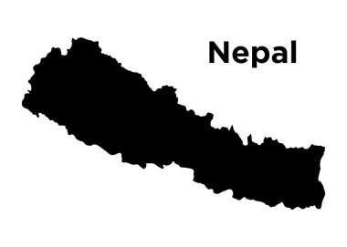 Yüksek detaylı vektör haritası - Nepal.