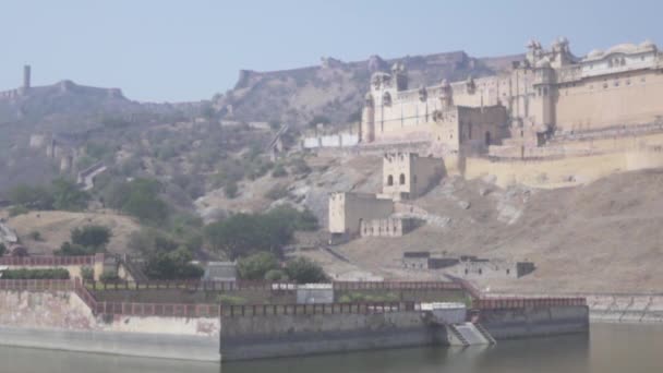 Amer Pevnost Jaipur Rajasthan India Architektura — Stock video