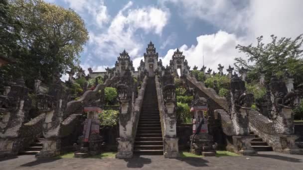 Bali Lempuyang Tempel Berg Tijd Verval — Stockvideo