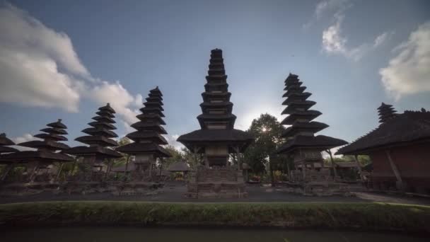 Bali Indonesia Taman Ayun Temple Sunset Time Lapse — 비디오