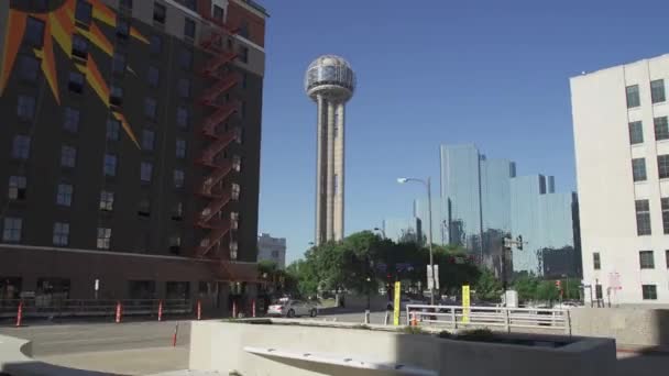 Dallas Reunion Tower Hyper Lapse — стоковое видео