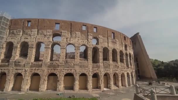 Włochy Rzym Koloseum Dzień Czas Hiper Lapse — Wideo stockowe