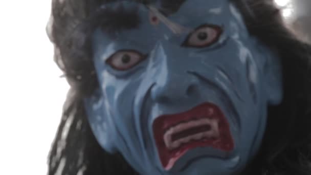 Ogoh Ogoh Bali Balinese Evil Demon Monster Giant Puppet Doll — Stock Video