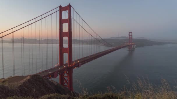 San Francisco Bateria Spencer Sunrise Time Lapse — Wideo stockowe