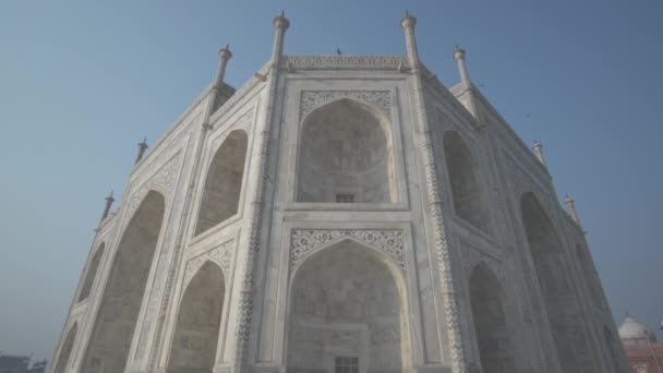 Taj Mahal Boltív Boltívek Reggel Napkelte Agra Uttar Pradesh India — Stock videók