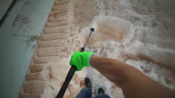 Carpet Cleaning High Pressure Washing — Stock Video