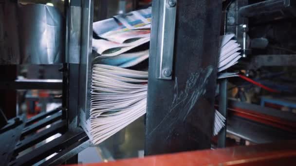 Печать Газет Типографии — стоковое видео