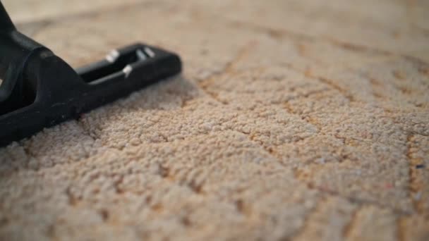 吸尘器清洗地毯 — 图库视频影像