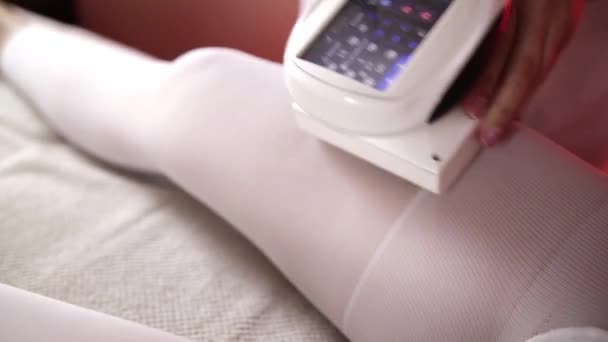 Mulher Deitada Para Tratamento Massagem Glp — Vídeo de Stock