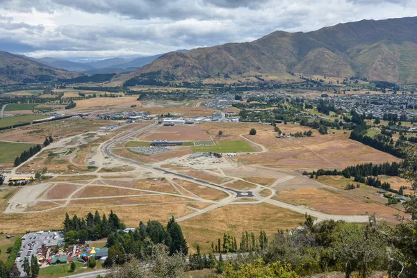 Вид Горы Железо Будущее Развитие Домов Новая Зеландия — стоковое фото
