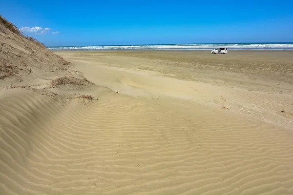 Carro Mile Beach Nova Zelândia — Fotografia de Stock