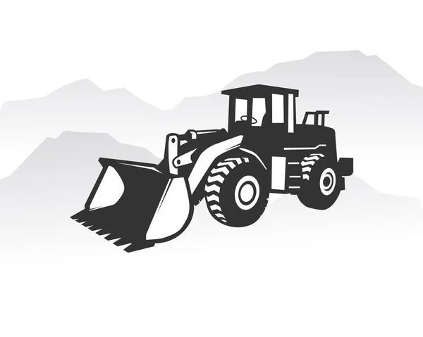 Excavator Logo Template Vector Heavy Equipment Logo Vector Construction Company — Stock Vector