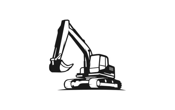 Excavator Logo Template Vector Heavy Equipment Logo Vector Construction Company — 스톡 벡터