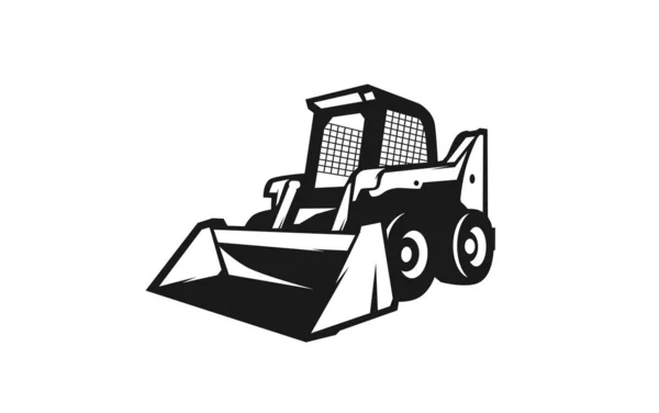 Kazı logosu şablonu vektörü. İnşaat şirketi için ağır ekipman logosu vektörü. Logo şablonu için yaratıcı kazıcı çizimi.