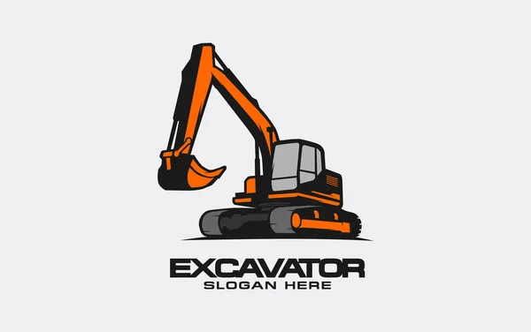 Excavator Logo Șablon Vector Vector Logouri Pentru Echipamente Grele Pentru — Vector de stoc