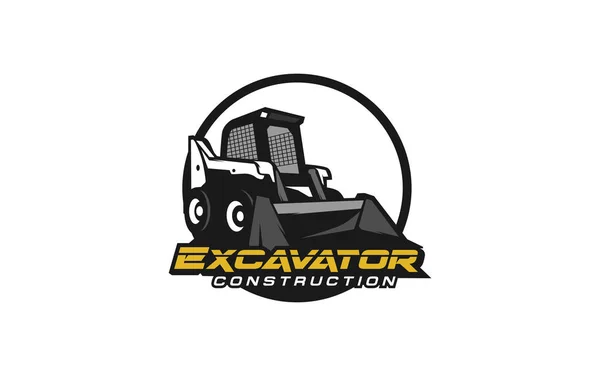 Excavator Logo Template Vector Heavy Equipment Logo Vector Construction Company — 스톡 벡터