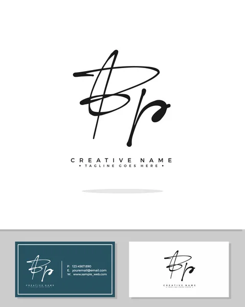 Initiaal Logo Handtekening Vector Handschrift Concept Logo — Stockvector